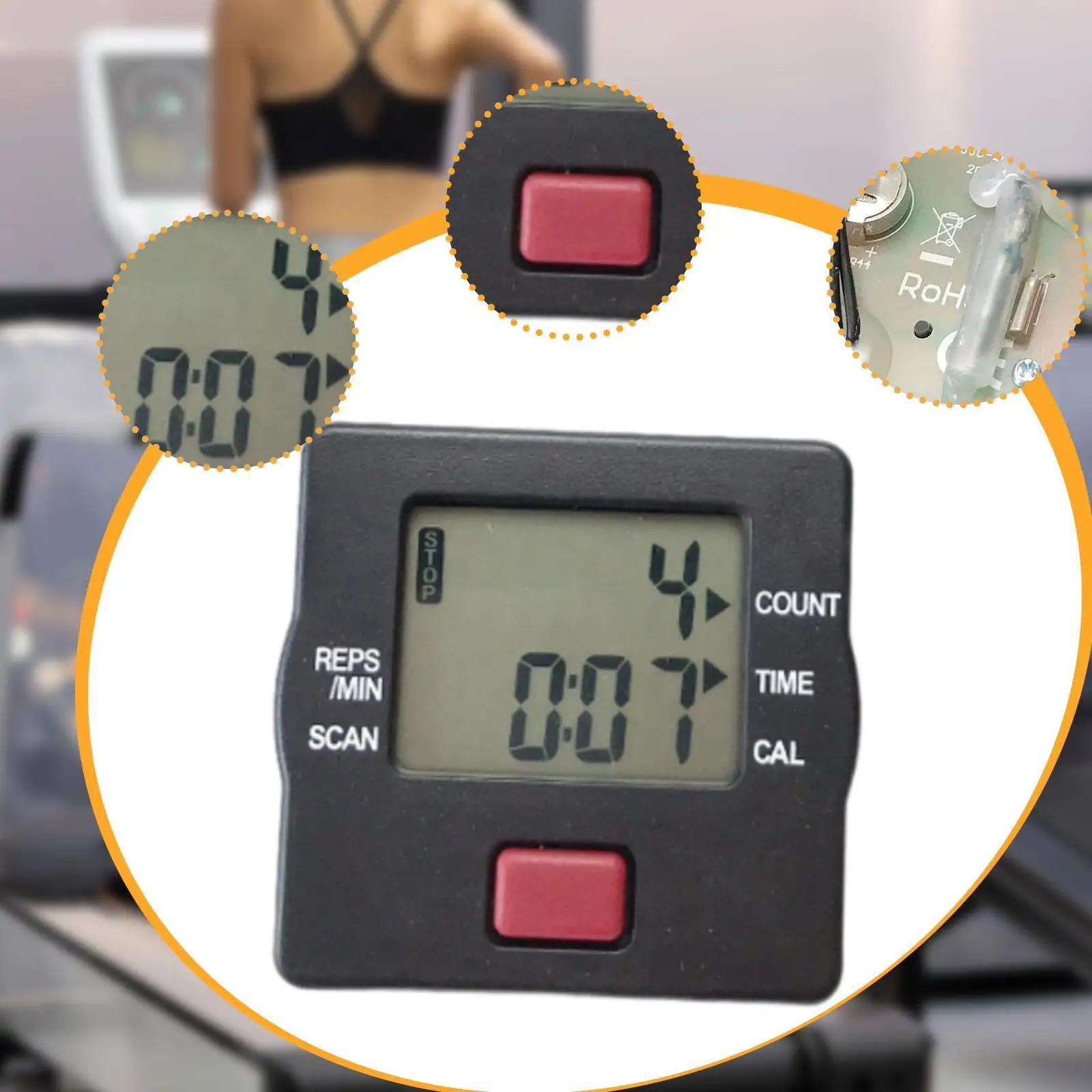 ملحقات عداد السائر للياقة البدنية، آلة تزلج مدمجة، سهلة التركيب، جهاز متعدد الوظائف، عداد آلة التجديف #5