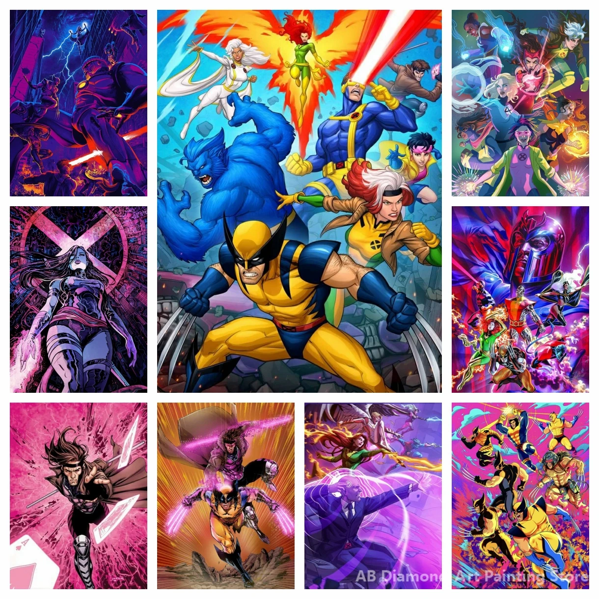 X-Men Anime AB Diamond Painting Mosaic Painting Kit Diamond Embroidery 5D DIY Cross Stitch Handmade Art Painting Home Decoration