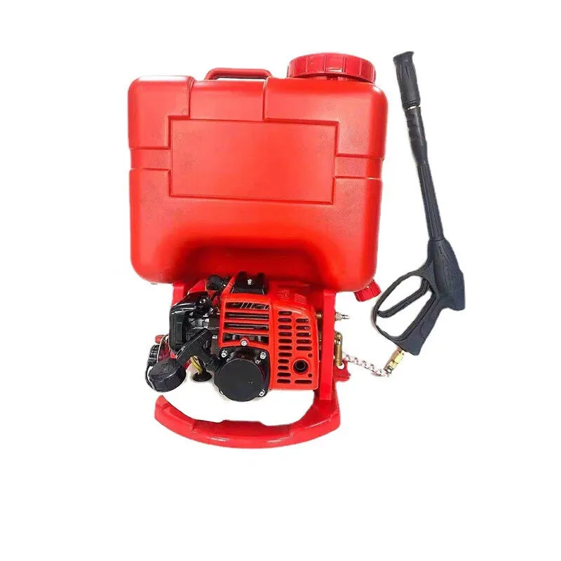 Forest fire protection, back-mounted power sprinkler, high-power back-mounted