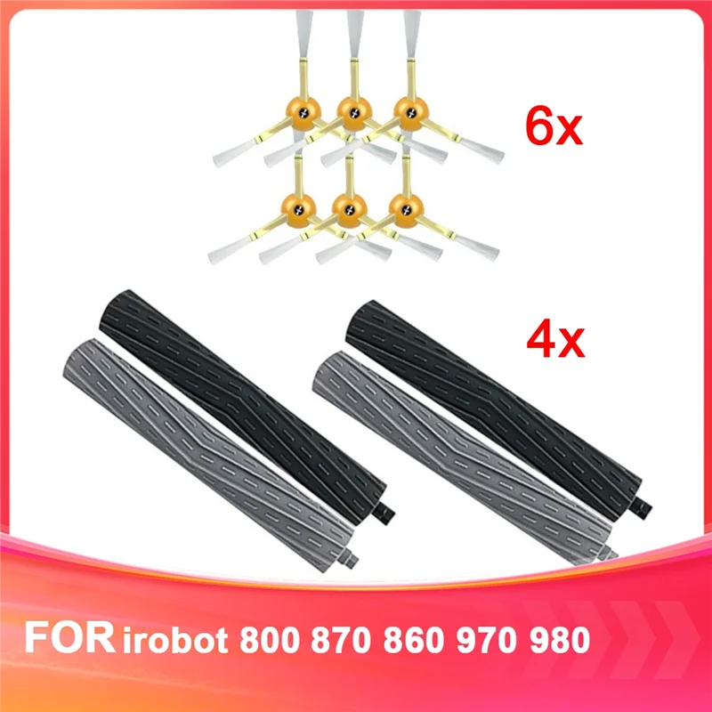 ABZA-مناسبة لـ Irobot 800 Hepa 870 860 970 980 Robot Sweeper Accessories فرشاة دوارة فرشاة جانبية