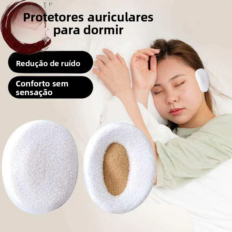 ノイズキャンセリング睡眠用イヤーマフ、騒音防止、横向き寝、いびき防止、寮生向けの非加圧耳パッド