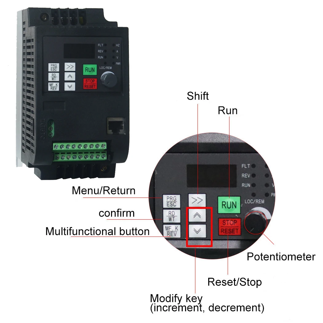 2.2/4/5.5/7.5/11KW 220V to 380 Single Phase Input 3 Phase Output Frequency Converter Drive Inverter Motor Speed VFD