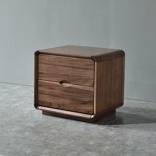 For Nordic Solid Wood Rotating Shoe Cabinet Black Walnut Rattan Weaving Large Capacity Entrance Hallway Storage Simple Home