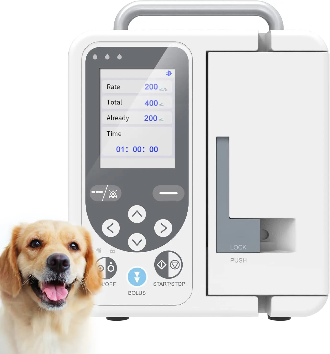 CONTEC Veterinary IV Infusion Pump Portable Machine with LCD Display,Volumetric High Infusion Accuracy