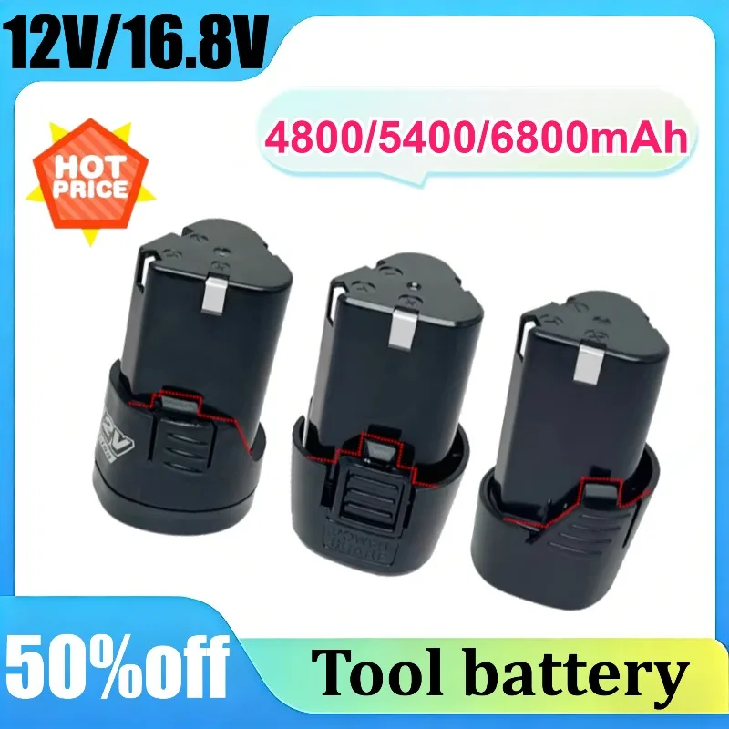 

For 12V/16.8V Rechargeable Li-ion Battery for Cordless Drill Pistol Drill Electric Screwdriver Power Tool with US Charger