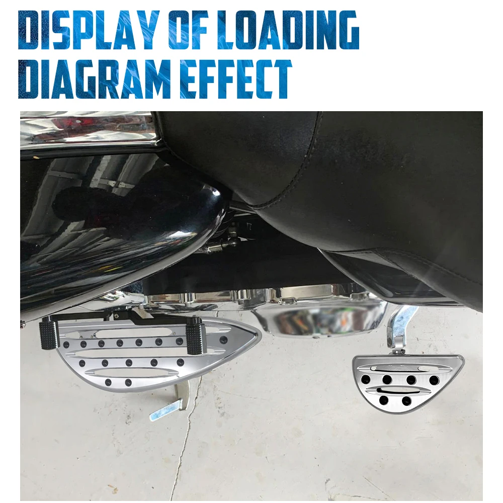 Motorcycle Driver Stretched Front Floorboards Black/Chrome Footpegs Footrest For Harley Touring Softail Electra Glide Road King