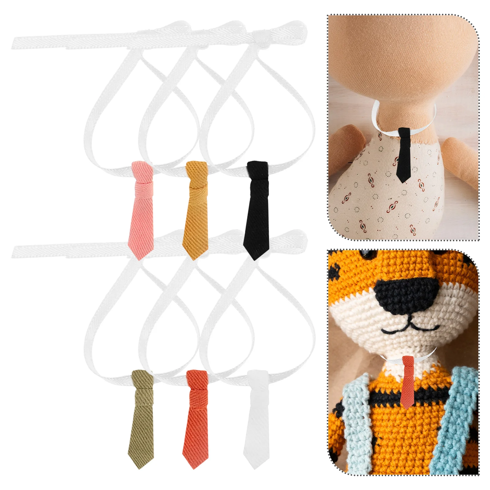 

6pcs Miniature Bowtie Dollhouse Costume Neckties Bowtie Cosplay Outfits for Fashionable Dress Up Accessories