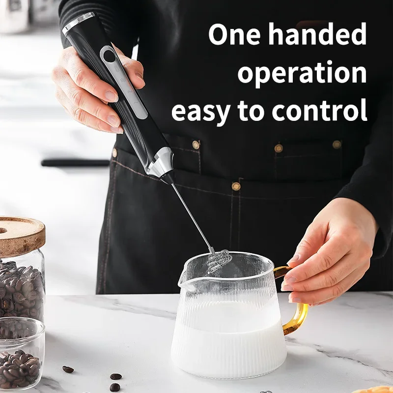 2025 Nuovo Portatile Elettrico Montalatte Schiuma Maker Palmare Ricaricabile Schiumatore Ad Alta Velocità Bevande Mixer Caffè Schiuma Bacchetta