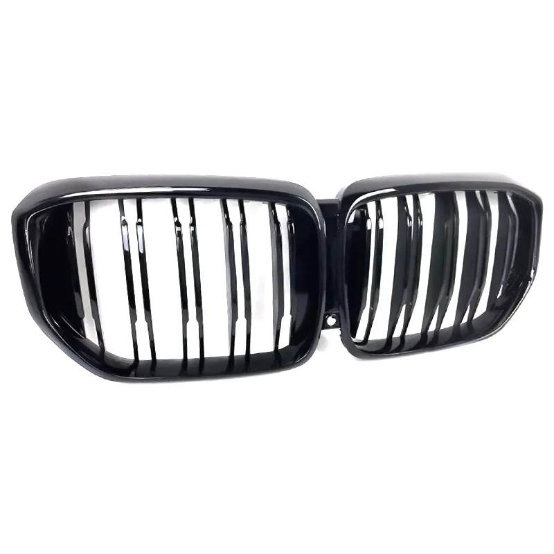 

For BMW X5 2024 + G05 late parallel bar bright black middle net G05LCI modified grille with holes
