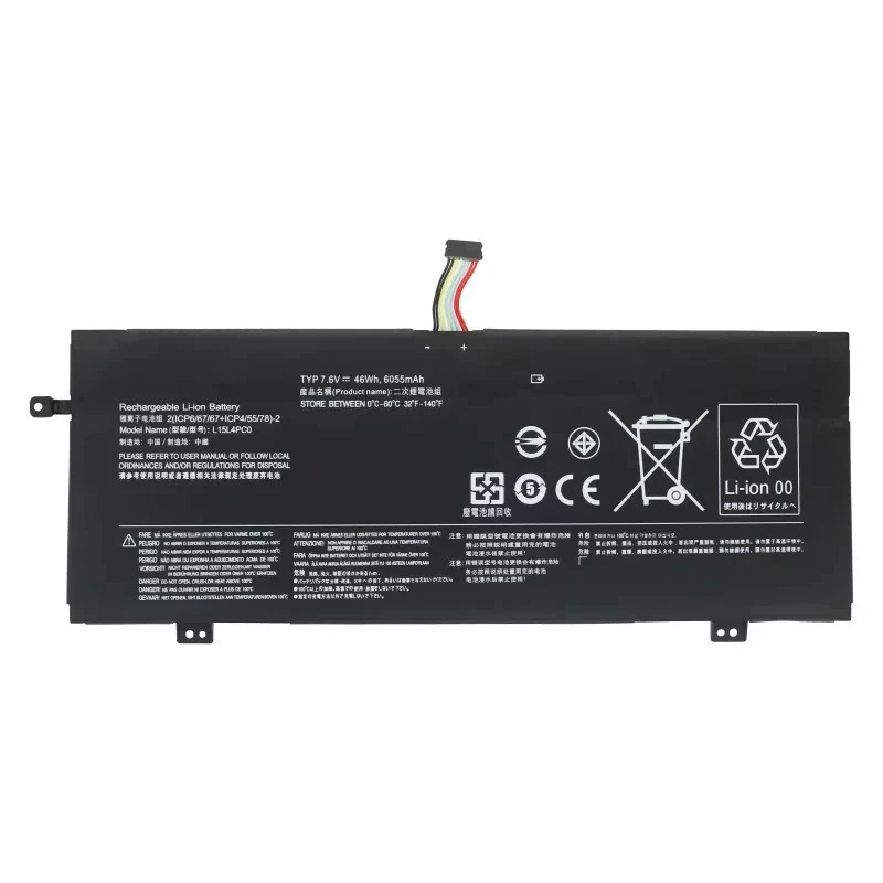 L15M6PC0 7.5V 6135mAh 46Wh Replacement Li-Polymer Battery for Lenovo IdeaPad 710S-13IKB V720-12 K32-80 K22-80 V730-13 Air 13 Pro