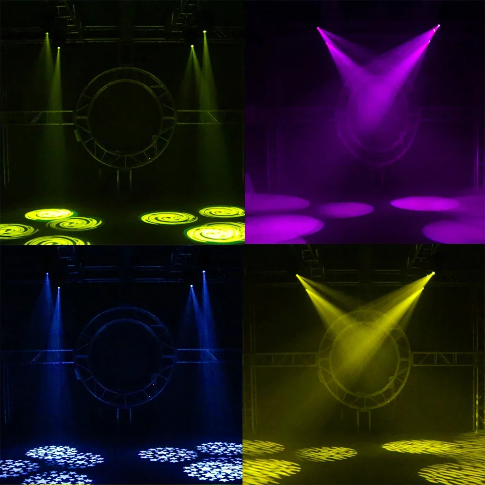 SHEHDS LED 80W With 3 Face Prism Moving Head Light 7 Pattern Electronic Focusing Party Bar Dj Disco DMX Stage Effect Lighting