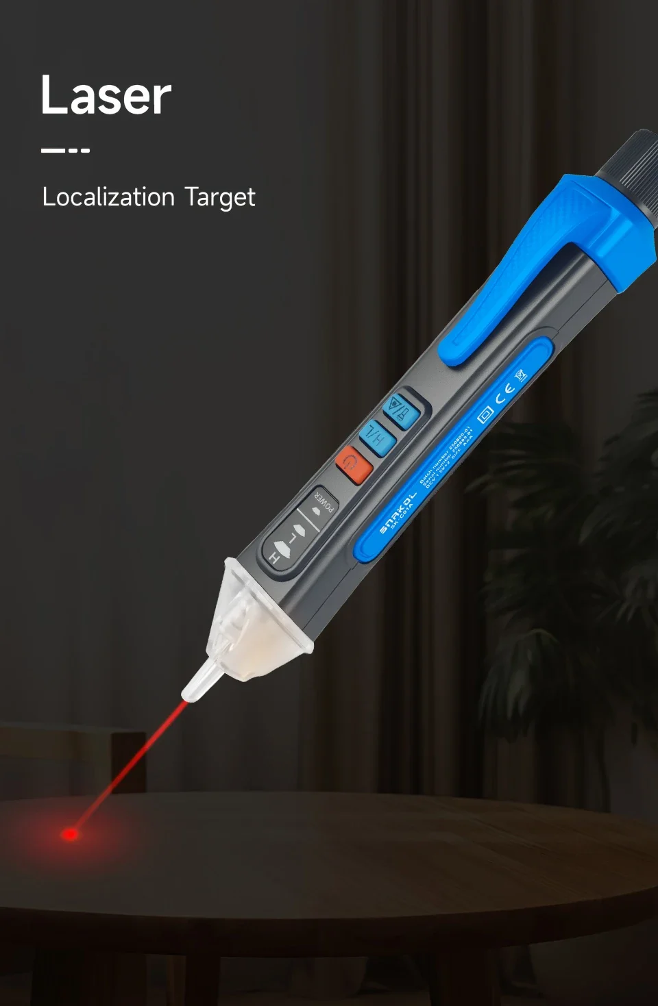 SNAKOL SK-C01A Berührungsloser AC-Spannungsprüfer mit Einstellbarer Empfindlichkeit, Leiter- und Neutralleiter-Fehlerpunktfinder, Elektrischer Teststift – Detail 11