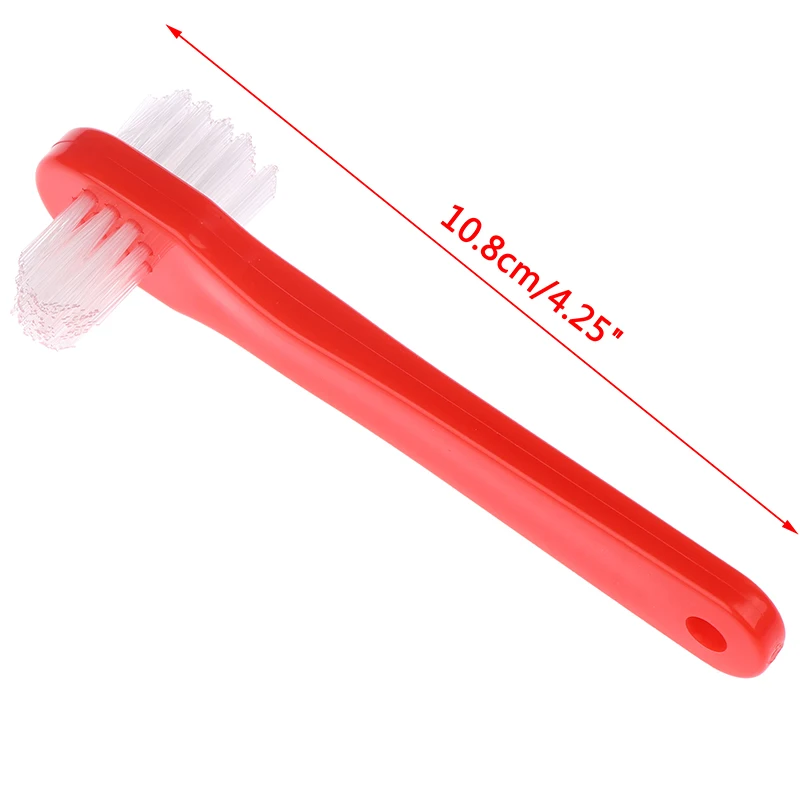 Hot Sale T-shape Denture Dedicated Brush Toothbrush Dual Head False Teeth Brushes Cleaner