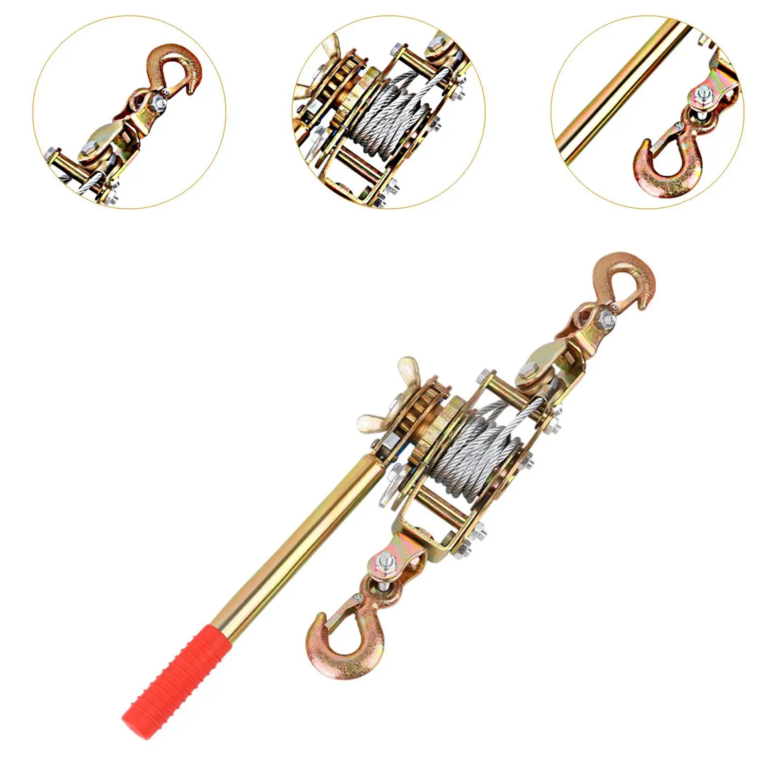 Manueller Drahtspanner, multifunktionales Ratschen-Heberollensystem für Bauarbeitszaunmaschinen, Baustachler, Anhänger