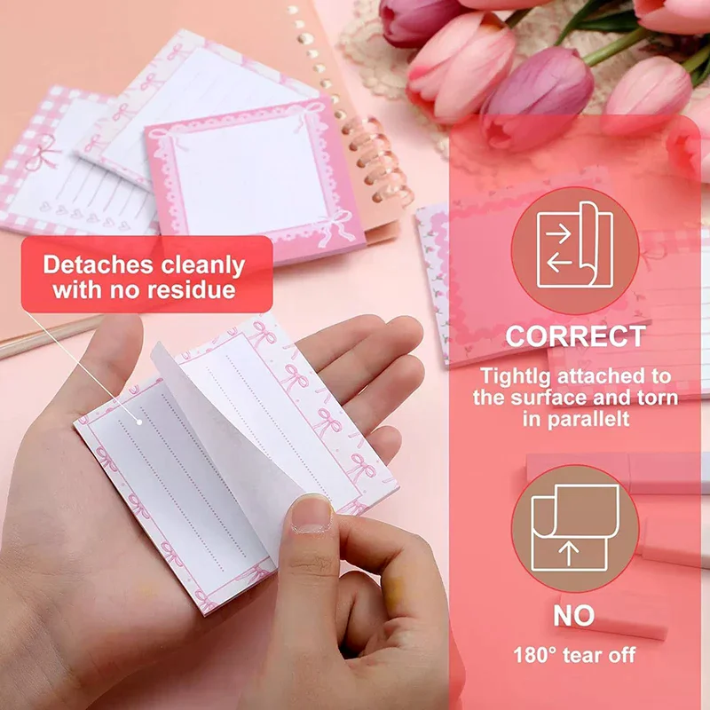 

Книга для заметок с розовым бантом в кремовом стиле, 1/4 шт., портативный журнал для заметок INS с декоративным бумажным материалом