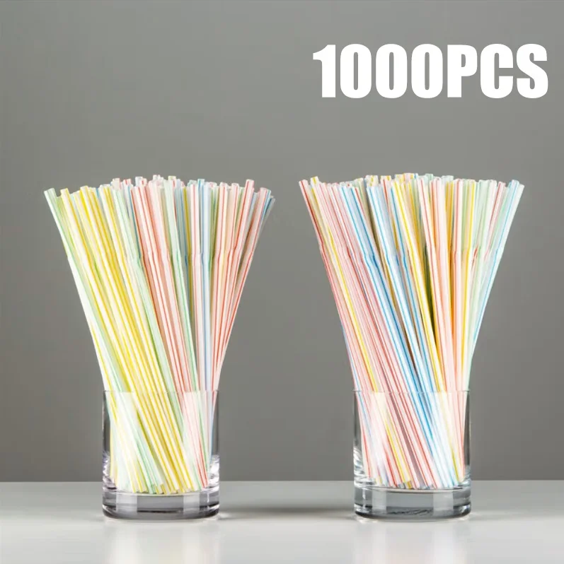 50-1000 Stuks Rietjes Kleurrijke & Zwarte Rietjes Flexibele Bruiloft Feestartikelen Rietjes Keuken Groothandel