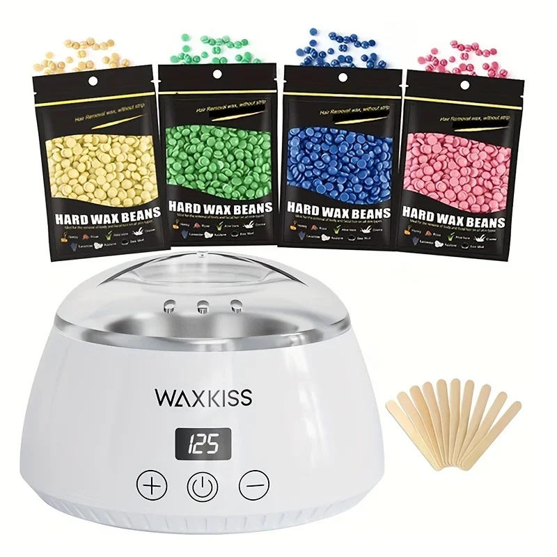 FirmHome Store500ml Smart Wax Warmer Kit – Touch Control, Hard Wax & Honey Wax Heater For Face, Eyebrows, Bikini, Legs, Sensitiv