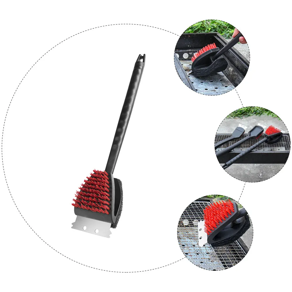 

Щетка для чистки гриля Щетка для барбекю Скребок из нержавеющей стали Очиститель гриля для барбекю Портативный компактный трудосберегающий инструмент Открытый