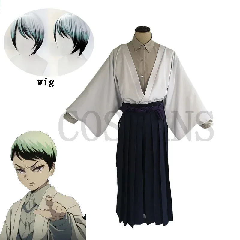 

Anime Comic Adult Kimetsu No Yaiba Cosplay Costumes Tsuyuri Kanawo Cosplay Costume Kimono Black Uniforms Kendo Suits Wig