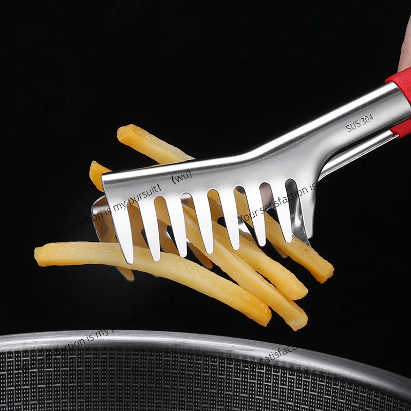 Multi Purpose Food Clips Stainless Steel Cooking Food Serving Tongs Noodle Beef steak Tong Extended Anti scald Cooking Utensils