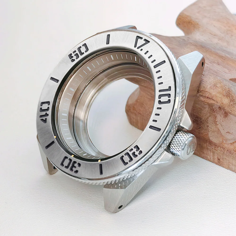 

Корпус и ремешок для часов Mod 44 мм, подходит для механизма 7s26 NH34 NH35 NH36, прозрачная задняя крышка, часть браслета для часов