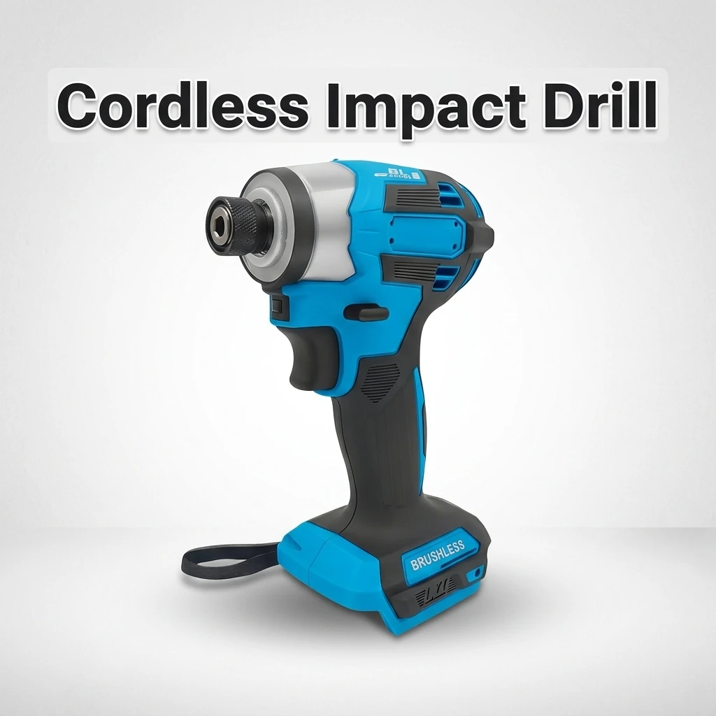Cordless Brushless Impact Driver 18V Power Tools Rechargeable Screwdriver Drill  for Home DIY Construction Furniture Assembly