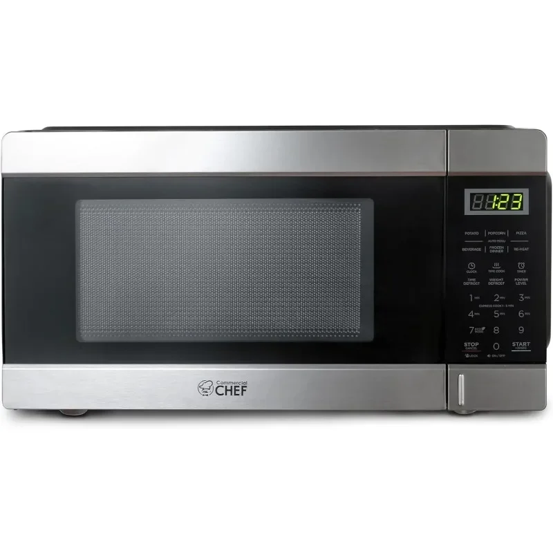 HAOYUNMA 1.1 Cu Ft Microwave with 10 Power Levels, Small Microwave with Push Button, 1000W Countertop Microwave