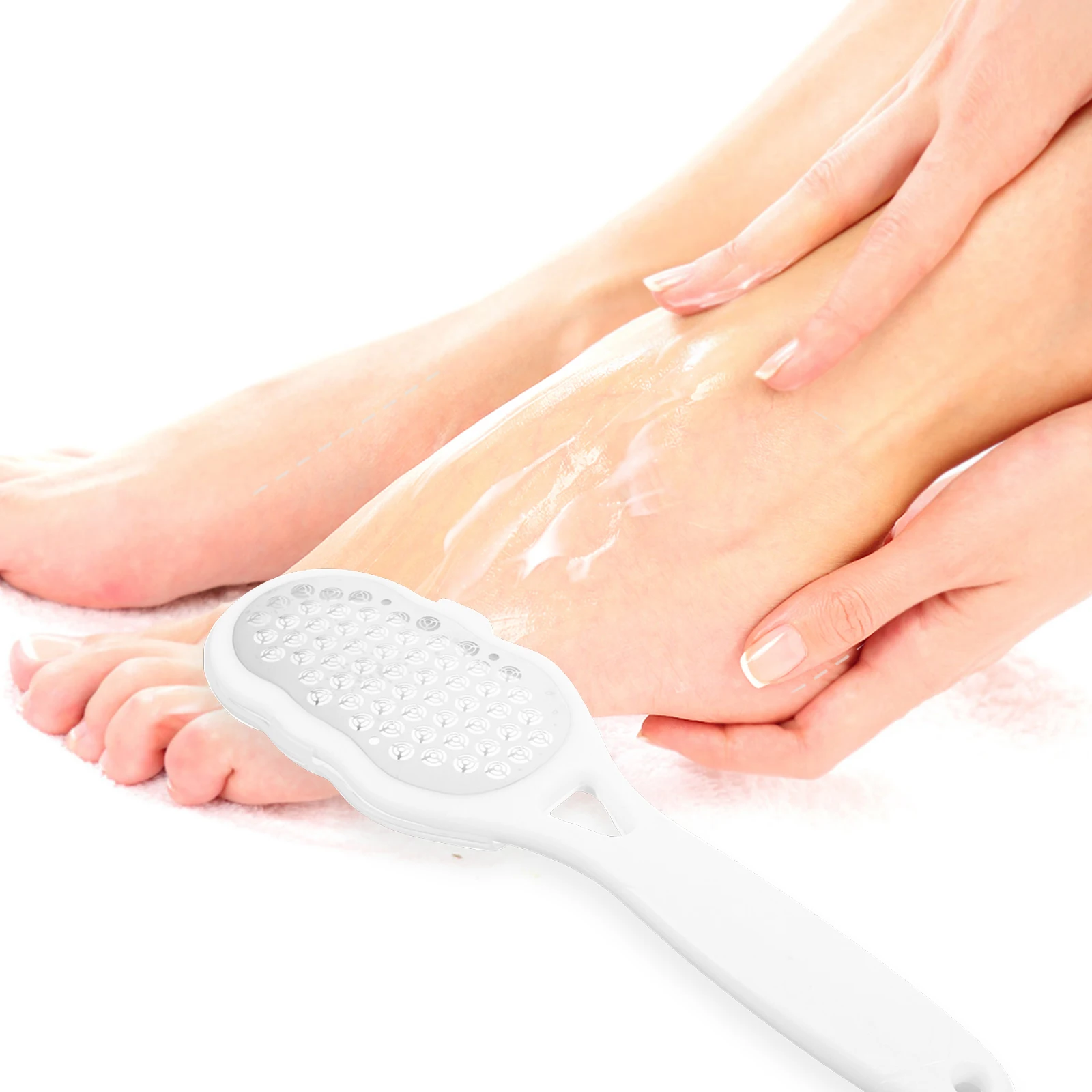 

Stainless Steel Foot Scrubbing Board FG12 White Mesh Pattern Callus Remover Foot File Dead Skin Hard Skin Pedicure Tools Nail