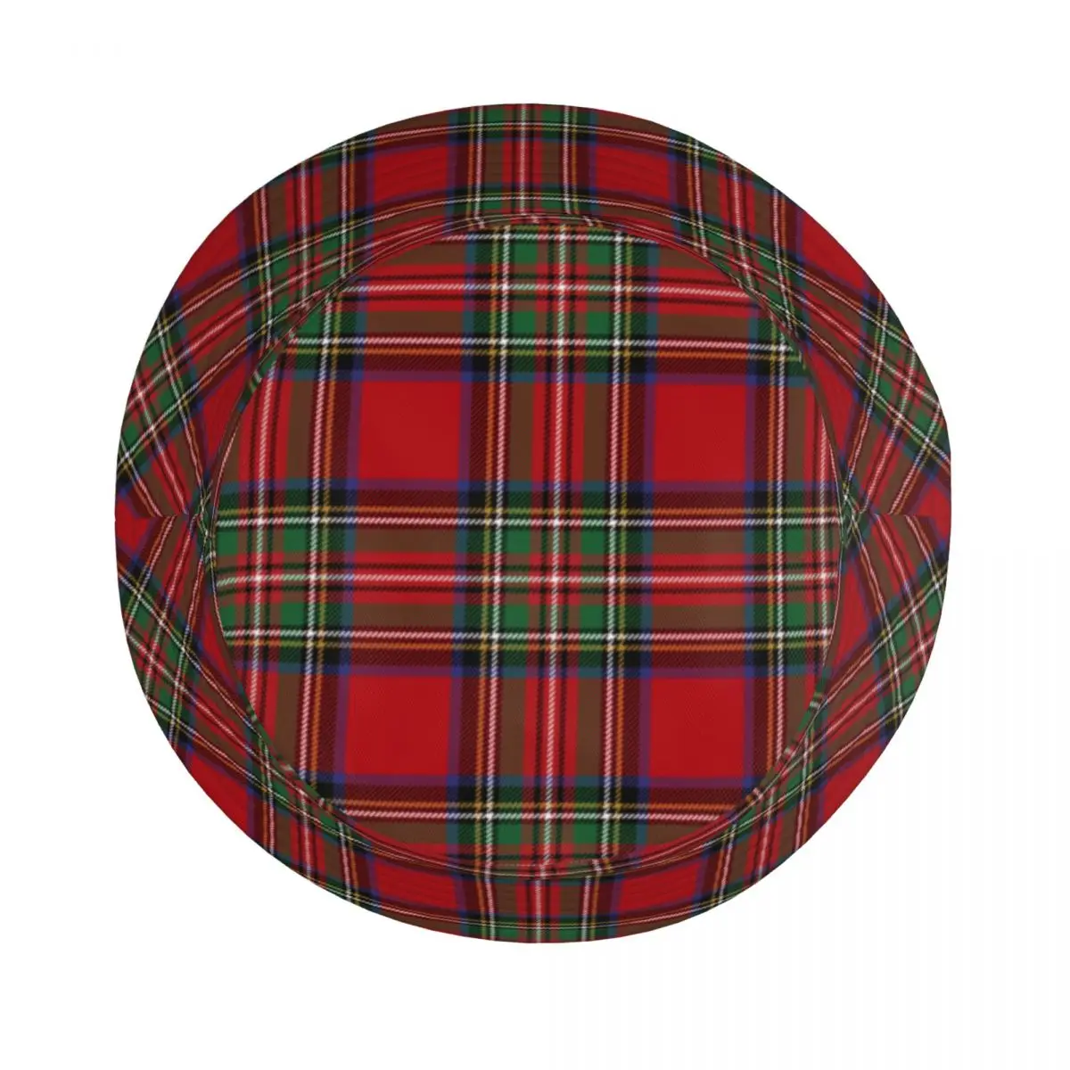 Beach Tartan Clan Stewart Plaid Black Red Check Bucket Hat Style Unisex Sun Hat Panama Hat Packable Fishing Fisherman Cap