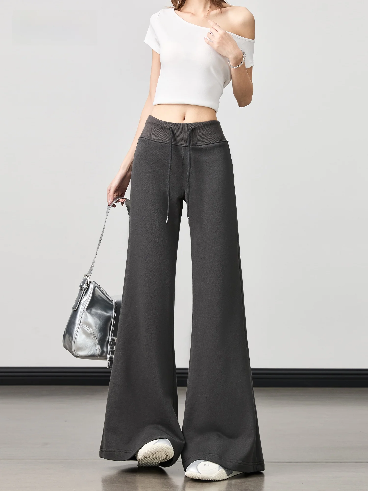 

Женские повседневные брюки Bal с высокой талией, расклешенные, универсальные, струящиеся, для йоги, прямого кроя, с эффектом похудения