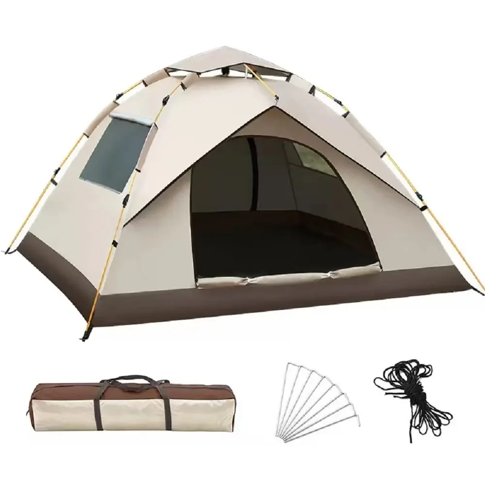 3-4 People Automatic Outdoor Camping Tent Bivy Hiking Instant Setup Portable Fully Automatic Pop Up Family Tent