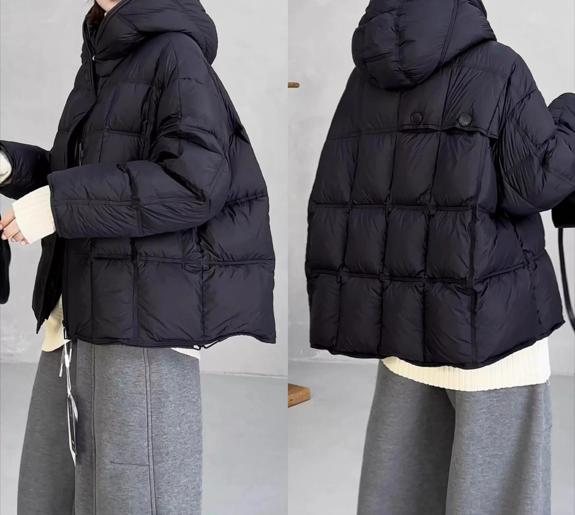 

2025 New Cotton Clothes Winter Short Hooded Bread Loose Thickened Cotton Coat