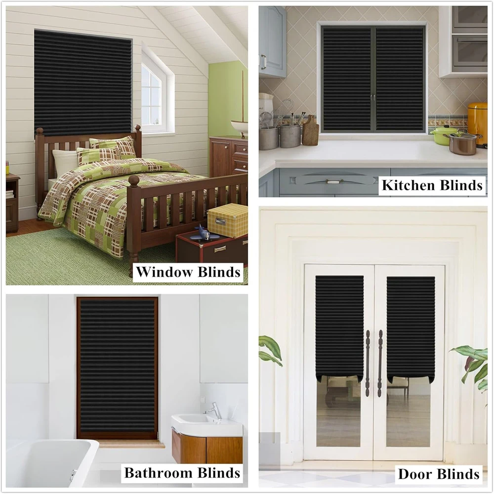 Shades Self-adhesive Half Windows Nonwoven Folding Curtain Bathroom Balcony Living Room Balcony Curtains Pleated Blinds
