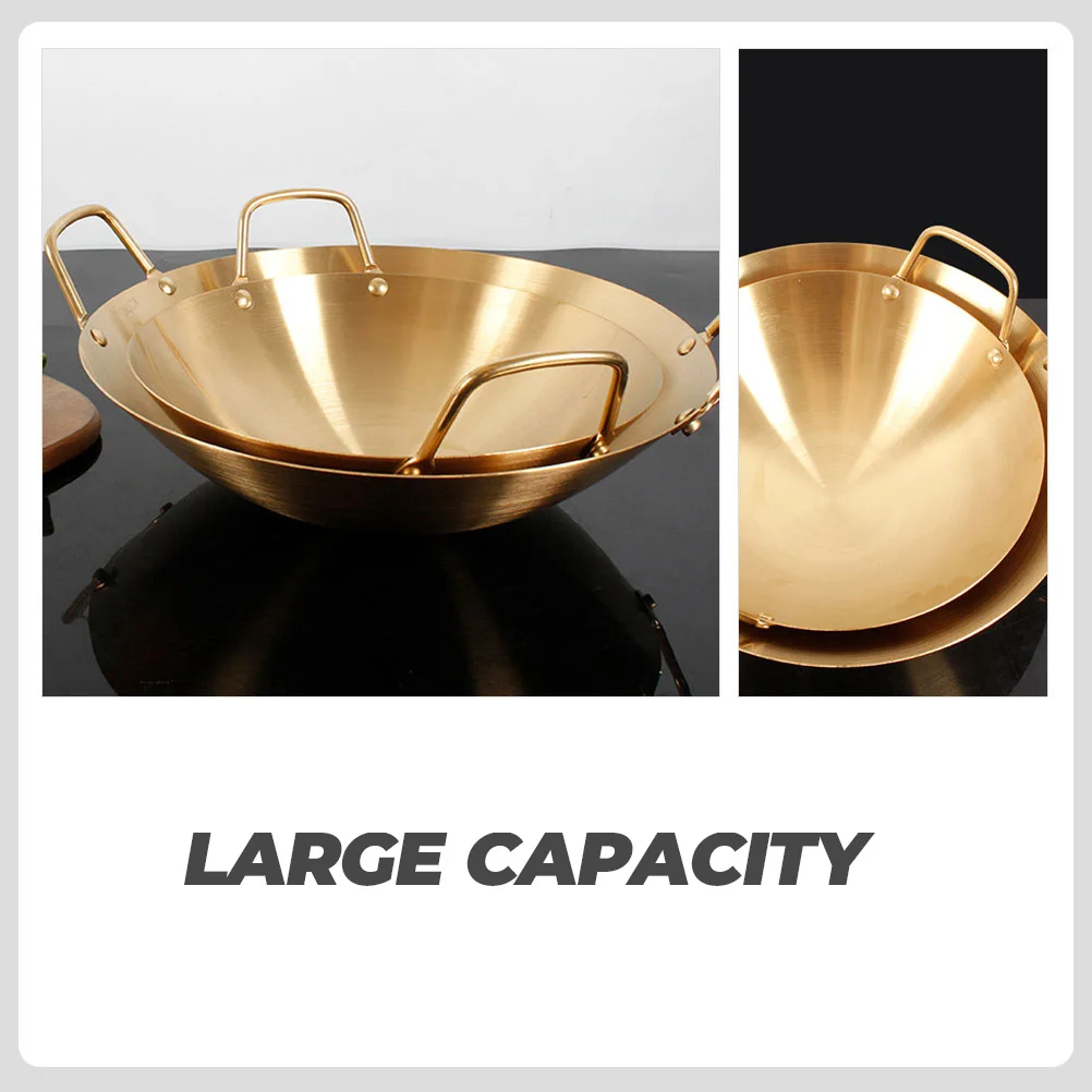 

Thickened Double Ear Pot Stainless Steel Kitchen Cookware Anti Scald Handle Fast Heating Practical Hot Pot Reheating