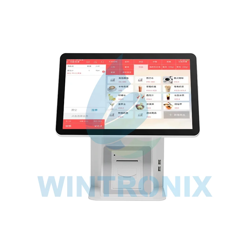 Wintronix Desktop Restaurant 15.6-Inch Mini Touch Payment Point Sale System NFC Terminal Self Service Ordering Kiosk SDK