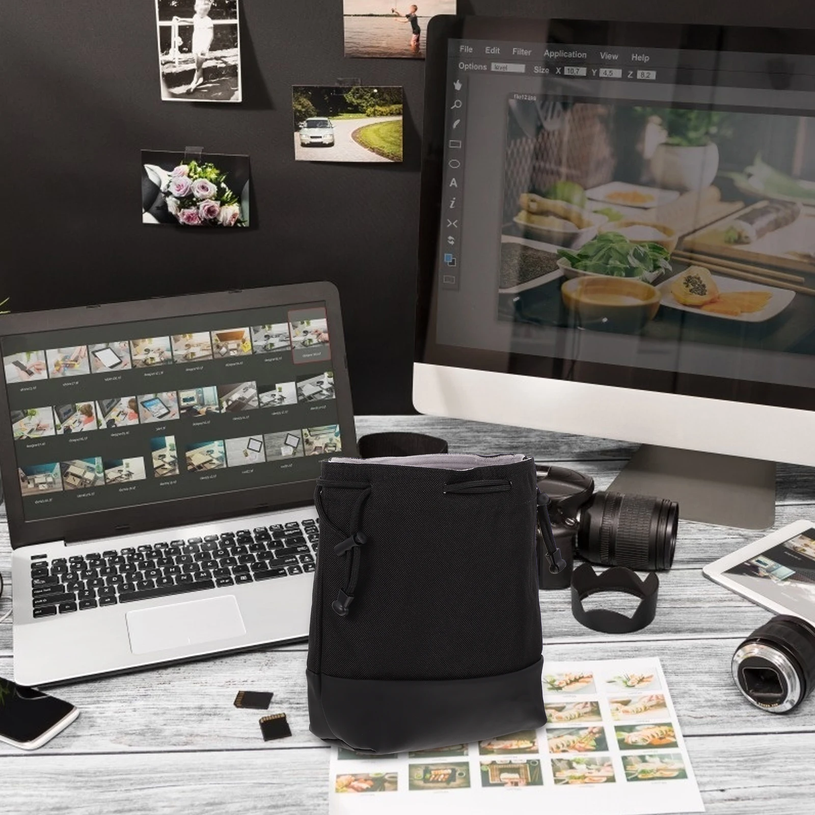 

Lens Protector Camera Accessories Bag Portable Travel Handbag Canvas Oxford Cloth Storage Single Pouch