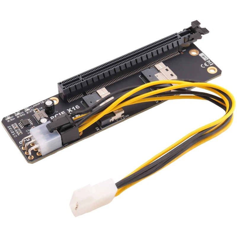 

Gen4 2 Ports Slimsas 8I X2 To PCIE 4.0 X16 Slot Adapter Board Spare Parts For Network Card Graphics Video Card Capture Card