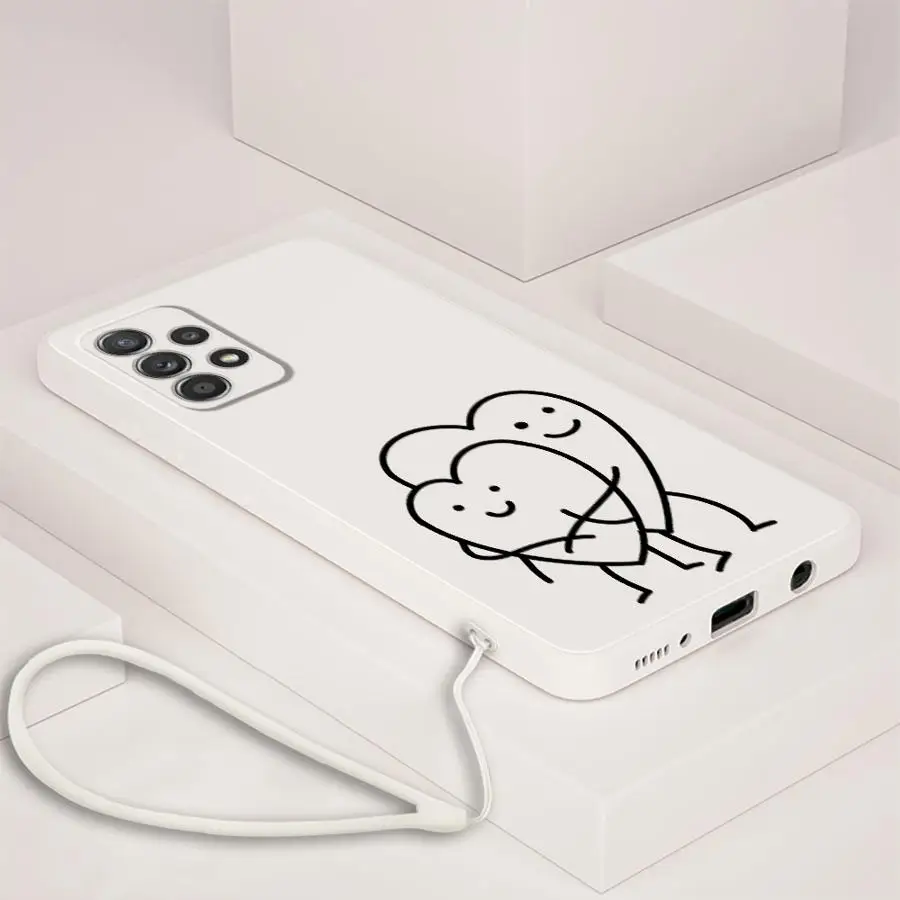 حافظة لهاتف سامسونج جالاكسي A24 A36 A26 A22 A52 A35 A15 A51 A16 A13 A14 A34 A11 A12 غطاء ناعم فن كرتوني مثير للاهتمام