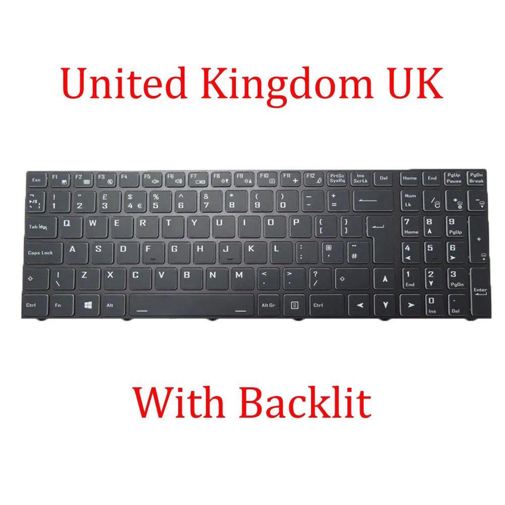 Backlit UK RU GR FR SP Keyboard With Small Ctrl For Slimbook For Elemental 15