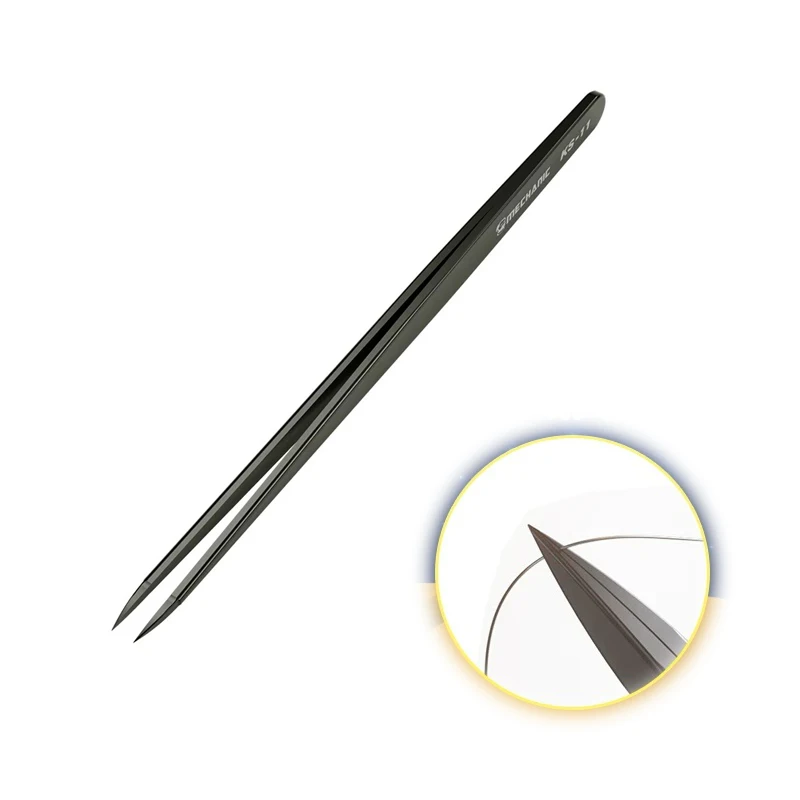 

KS-11 fingerprint flying wire tweezers can hold 0.008mm non-magnetic fine tip clip for mobile phone maintenance
