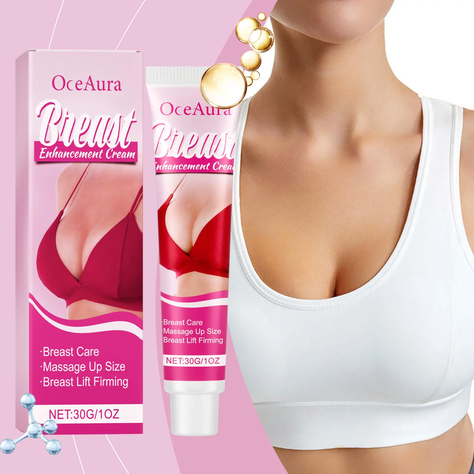 Fast Growth Breast Enlargement Cream Lift Firm Breast Improve Sagging Massage Chest Rapidly Body Moisturizing Smooth Bright Care