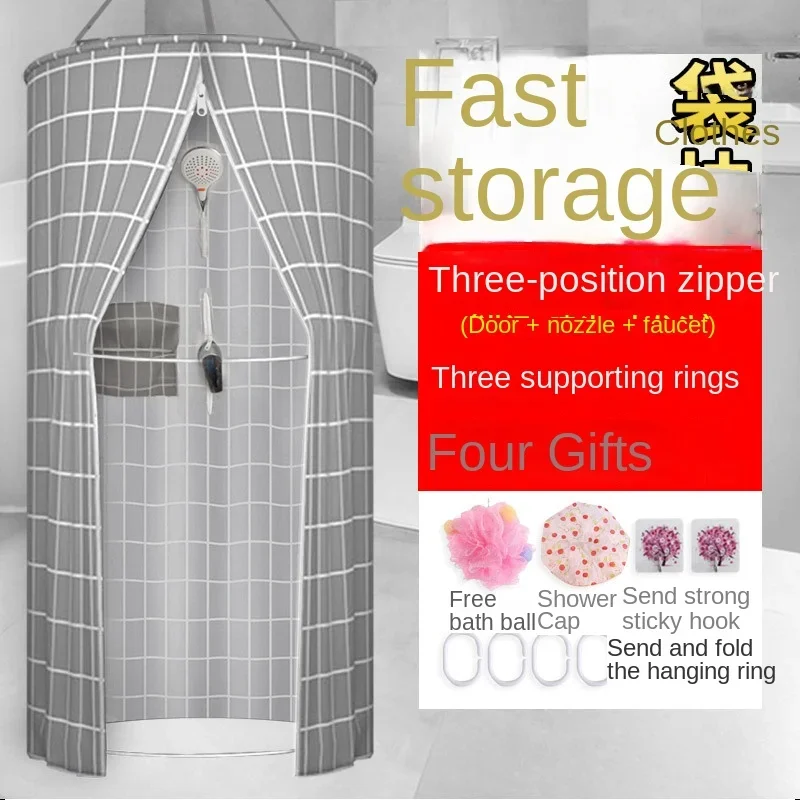 Imagem -02 - Banheiro Chuveiro Cobertura de Chuveiro Duche Isolamento Espessado Cortina de Chuveiro Tela de Chuveiro Separação Seco e Molhado Partição Cabine de Banho Cabine com Chuveiro Sala de Banho Partição de Chuveira Cortina d