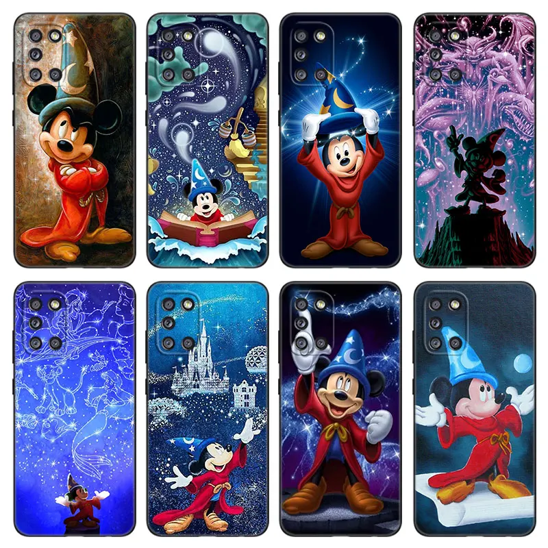 Fantasia Mickey Mouse Phone Case For Samsung Galaxy A01 A03 Core A04 E A02 A05 A10 A20 A21 A30 A50 S A6 A8 + A7 2018 Black Cover