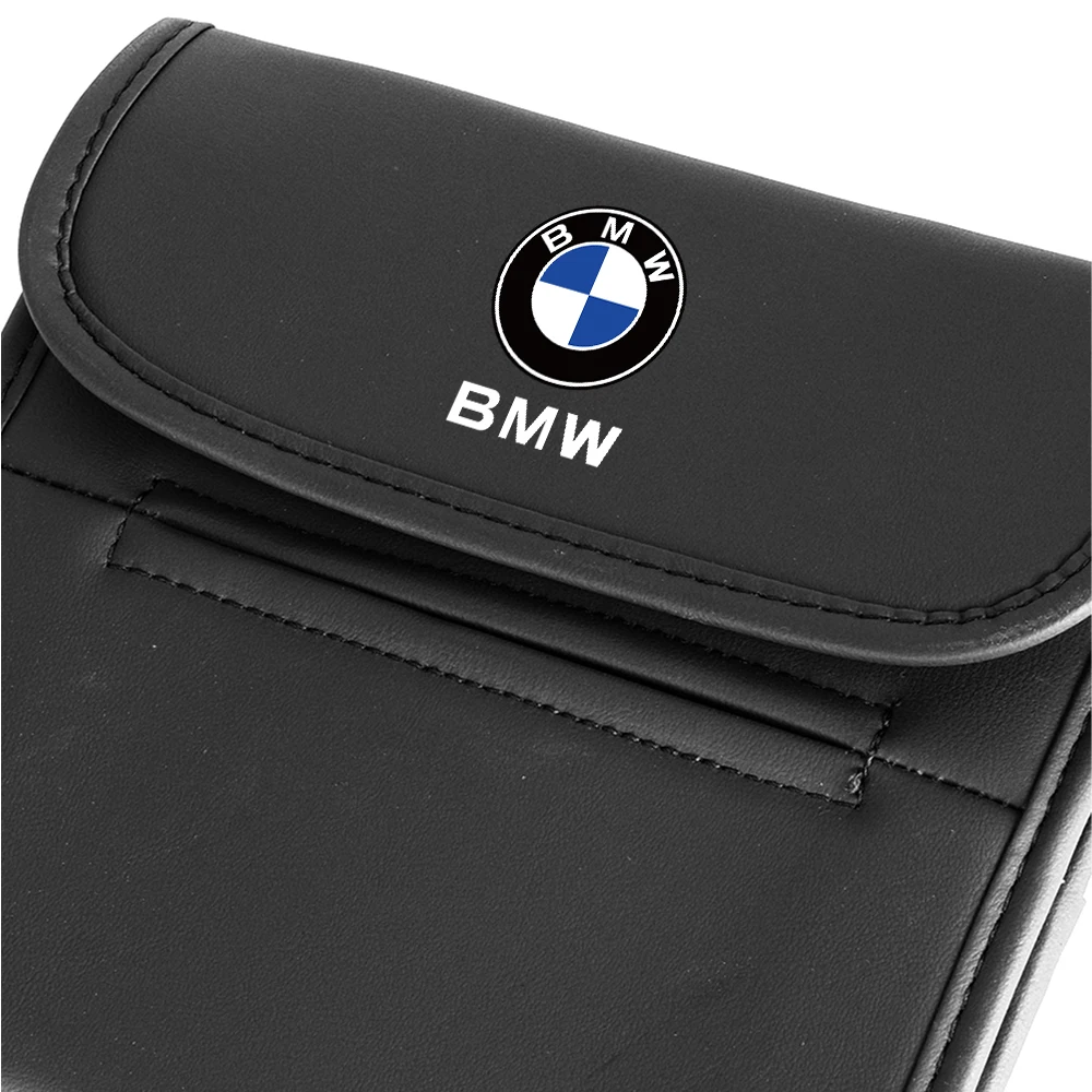 PU Leather Car Tissue Box Paper Towel Bag Hanging Storage Accessories For BMW M E46 Performance E90 E60 F30 E39 F10 E87 Serie 1