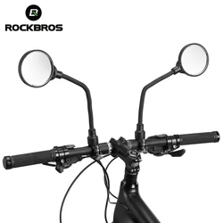 ROCKBROS Bicycle Mirror Adjustable Anti-Slip Foldable Ultralight Acrylic Rubber Plastic Mountain Bike Mirror Cycling Accessories