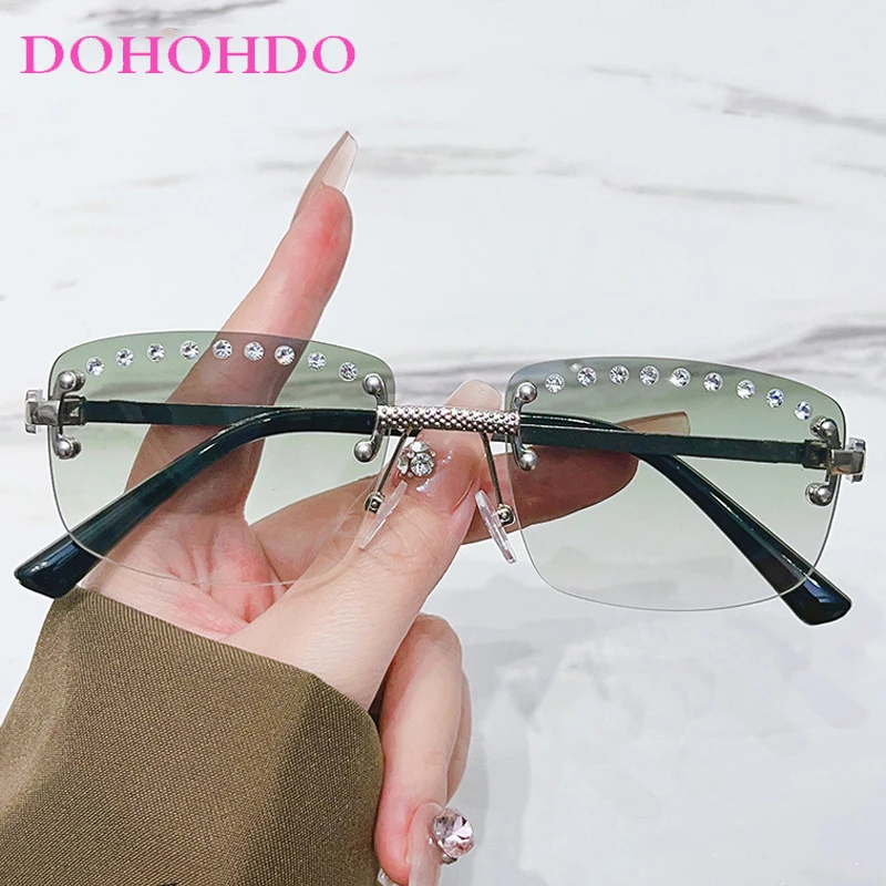 

Vintage Rimless Sunglasses For Women Men Fashion Trendy Luxury Brand Design Outdoors Travel Glasses Oculos De Sol Gafas UV400