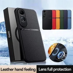 PU Leather Magnetic Case for OPPO A60 4G A79 5G A98 Protective Cover Hard Back Shell Coque Fundas Capa