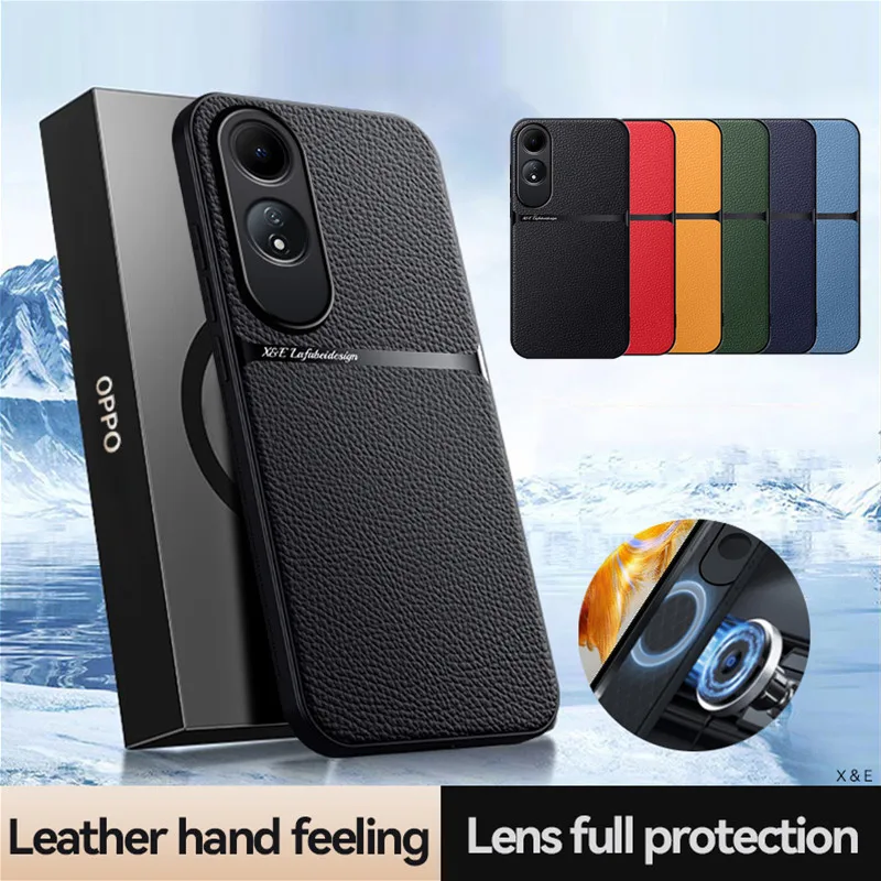 PU Leather Magnetic Case for OPPO A40 A40M A60 4G A79 5G A78 A58 A98 Protective Cover Hard Back Shell Coque Fundas Capa