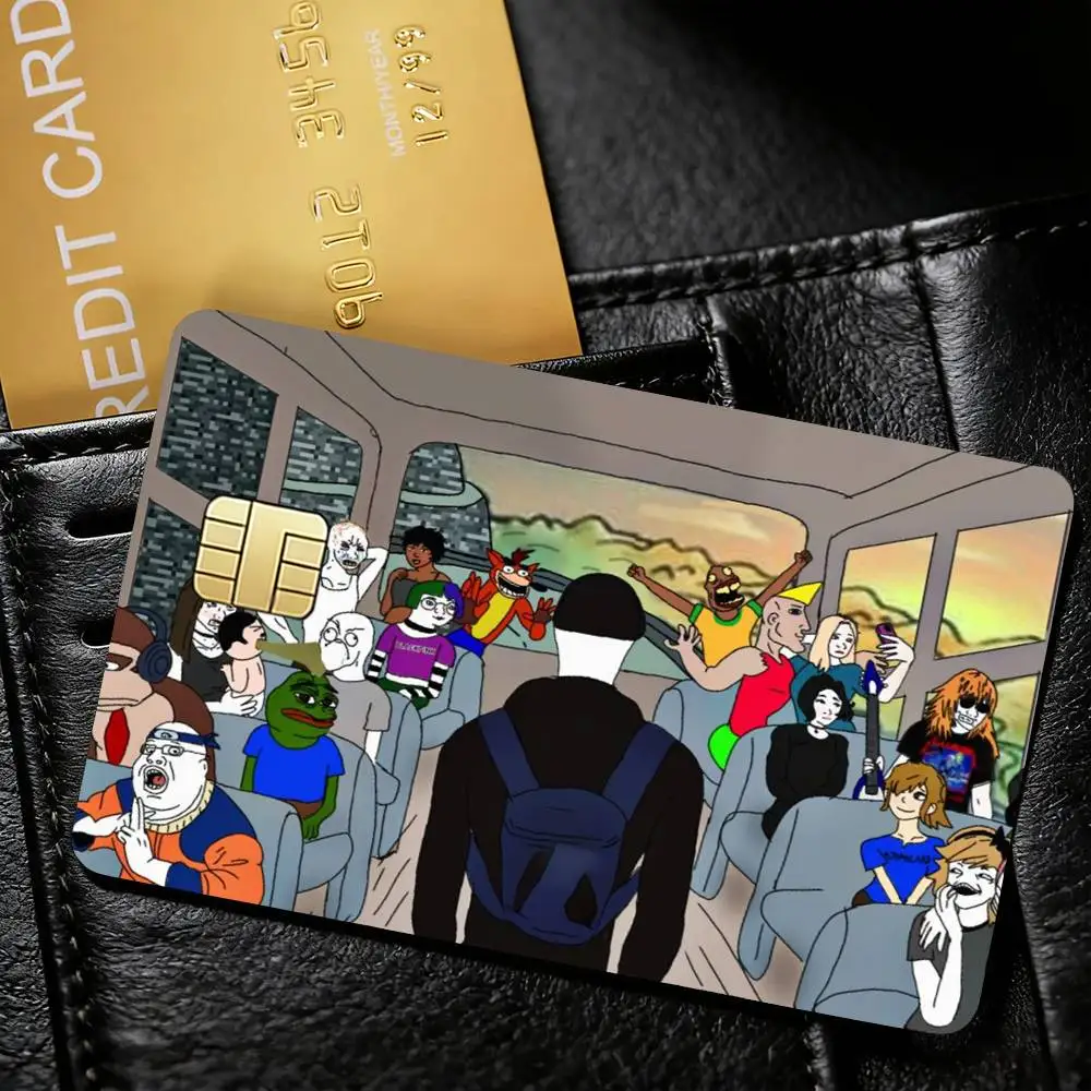 Wojak Soyjak Its Over Decorative Waterproof Film Skin Cover Credit Card Stickers Debit Front Bank Bus Pass