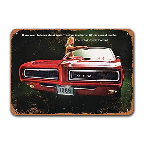 Tin Metal Signs Vintage Cars Wall Decor 1968  3 Restaurant Bar Poster Game Room Grage Man Cave Sgins Pub 16x12 inche
